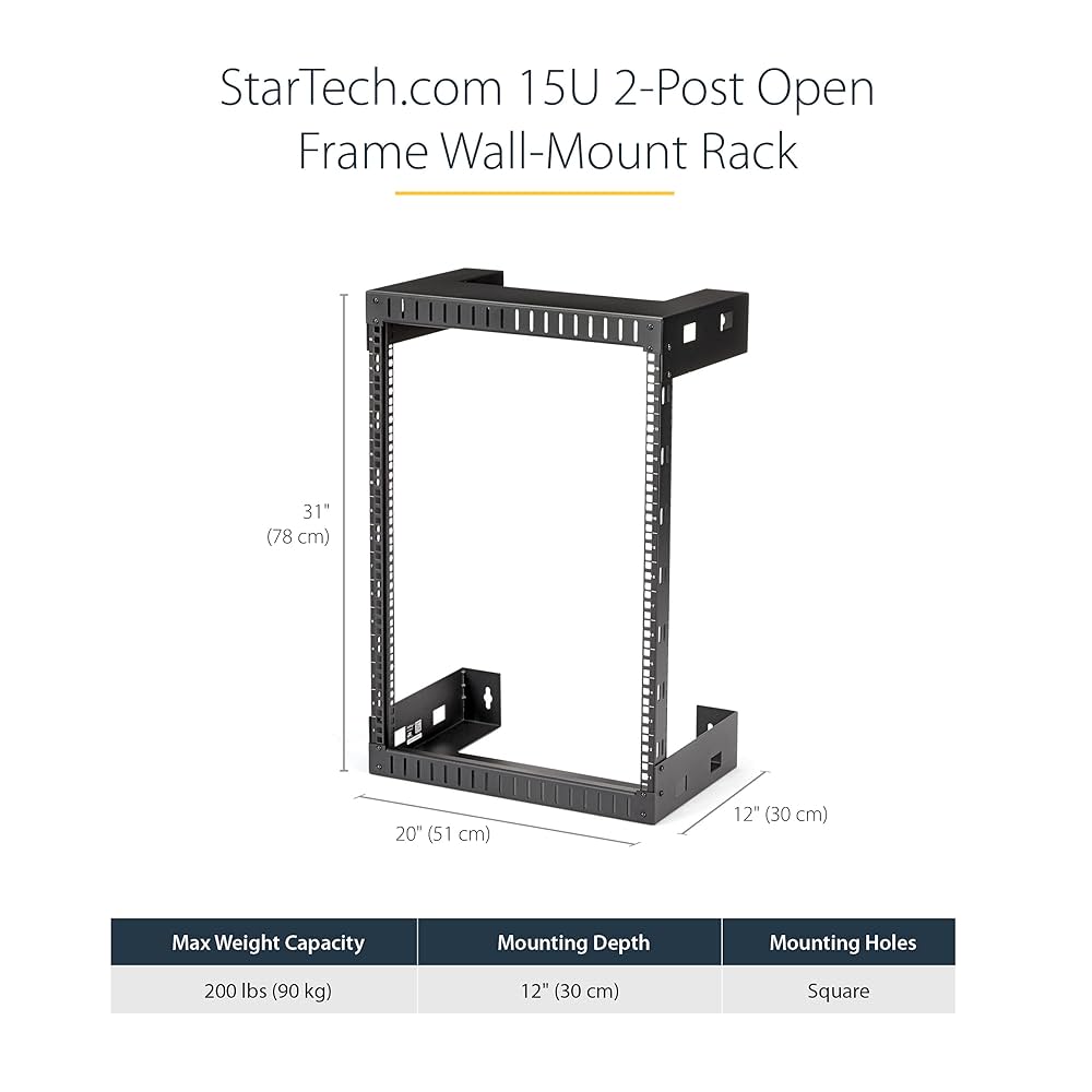サーバーラック　StarTech.com 15U 4-Post 15U Mobile Open Frame Server Rack, Four Post 19